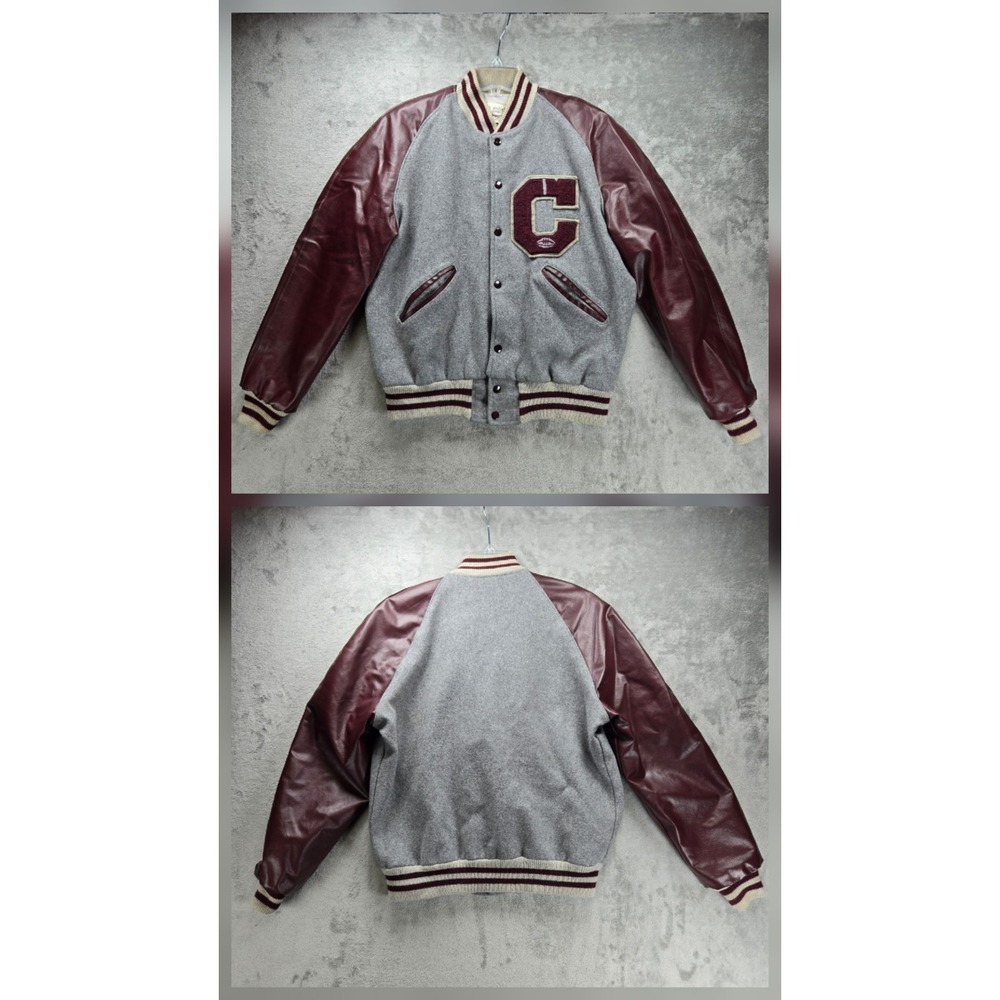 Howe athletic Apparel Naugalite Letterman Varsity Bomber Jacket USA Made Size 40